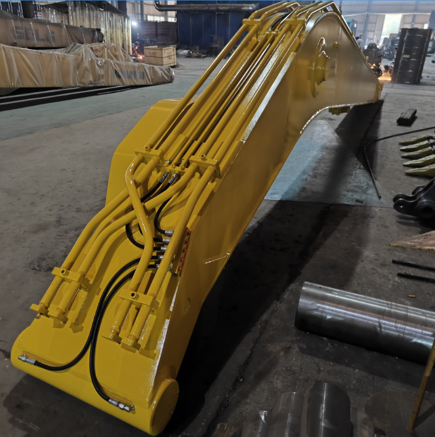 Another Batch of Hyundai Excavator Long Reach Booms were Supplied to Overseas Market 
