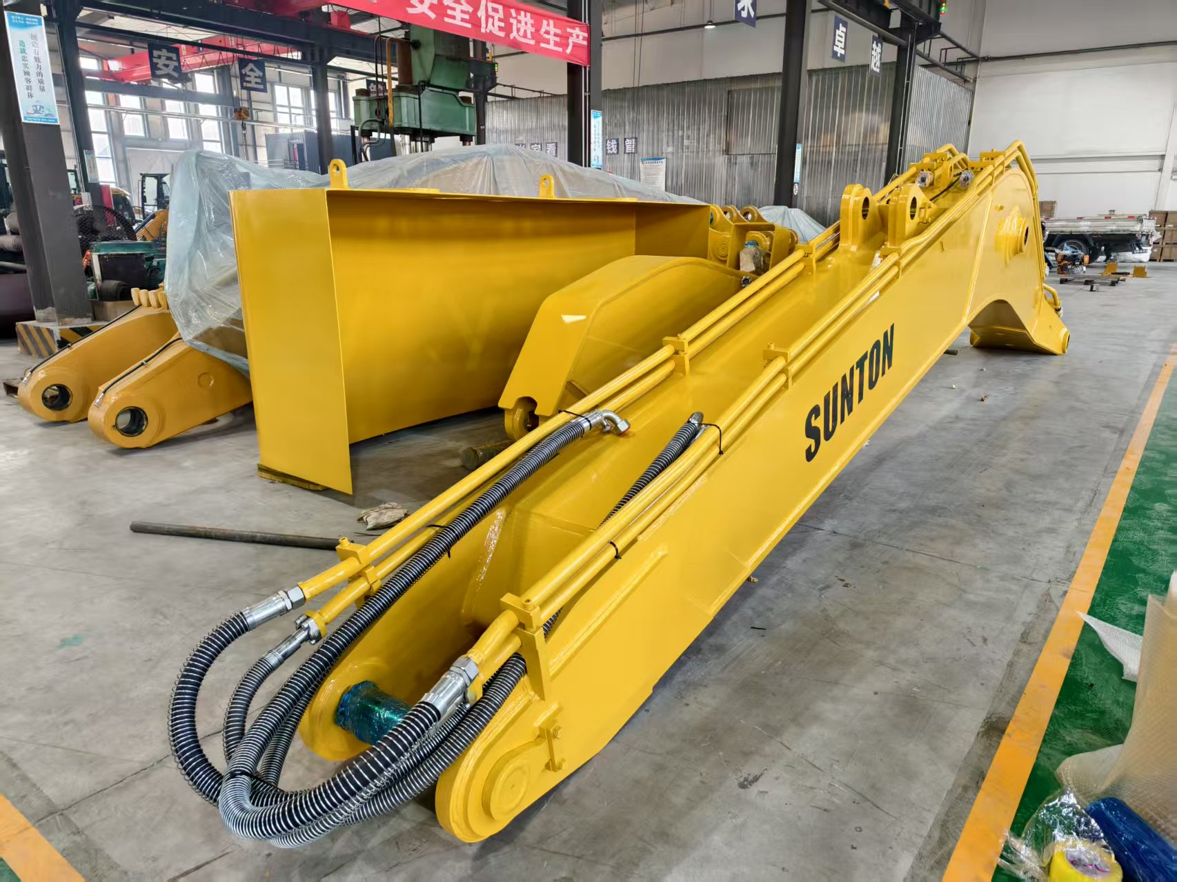 SUNTON Excavator Long Reach Booms and Arms were Supplied 
